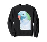 Perruche moustachée à crête Rouge Aquarelle Perroquet Portrait Sweatshirt