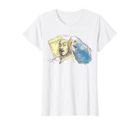 Perruche pour Les Amoureux des Oiseaux - Amusant - À mâcher - Écrit à la Main T-Shirt Graphique avec Valeur, Femme, Blanc, S