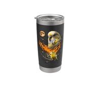 Perruche surréaliste hurlant à Moon Forest Gobelet isotherme en acier inoxydable double paroi