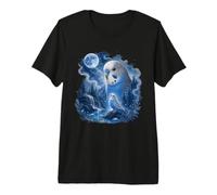 Perruches Magiques, Oiseaux, Nature, forêt, rivière, Lune, Animal T-Shirt Haut de Gamme