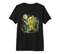 Perruches Magiques, Oiseaux, Nature, forêt, rivière, Lune, Animal T-Shirt Haut de Gamme