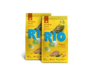 Perruches ondulées | Mélange de graines | 2 x 500 g | Algues & calcium | RIO | Aliment complet | Pour l’alimentation quotidienne | Avec millet | Pack Double