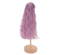 Perruque 1/4 Poupée pour 7 à 8 Pouces Diy Diy à Haute Température B Poupée Articulée Curly H Wig With Bangs Purple 1/4 Doll Wig1 / 4 B Doll Doll Wigb Fermed Doll Wigdoll H Wigdoll Curly H (#2)
