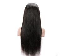 Perruque 10-30 pouces de long cheveux bouclés raides couvre-tête en dentelle 13 * 4CM filet transparent plus bandage peut flotter le vrai couvre-chef de perruque de cheveux Perruques quotidiennes(Stra