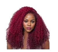 Perruque, 13x4 perruques sans colle noeud pré blanchi HD dentelle avant plumé, pré-coupé, cheveux humains vierges brésiliens crépus(Red Copper,18inch)