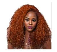 Perruque, 13x4 perruques sans colle noeud pré blanchi HD dentelle avant plumé, pré-coupé, cheveux humains vierges brésiliens crépus(Brown Hondey Blond,18inch)