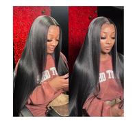 Perruque, 18-32 pouces 13x4 13x6 HD Transparent droit HD dentelle avant perruques 200% densité brésilienne frontale humaine Remy cheveux perruques Extension(13x4 HD Lace,18inch)