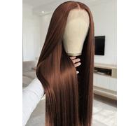 Perruque #4 brun chocolat os droit, 100 % cheveux humains, frontal dentelle HD 13x6, 30 40 pouces, sans colle, dentelle 13x4, pré-éclaircie pour femmes