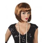 Perruque - 41 - Femme - Châtain - Synthétique - Coupe au carré avec frange