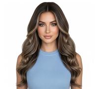 Perruque à Cheveux Bouclés - Perruque à Clips Invisibles 45cm | Postiche Bouclé à Apparence Réaliste | Pour Femmes Mariées Étudiantes Travailleuses Mariage Bureau