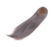 Perruque À Cheveux Longs Et Lisses Pour Homme, Accessoire De Poupée Avec Articulations, Couleur Grise, 1/3