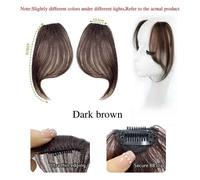 Perruque À Frange Invisible Naturelle Sans Couture Pour Femme,Cheveux Humains Des Deux Côtés,2 Pièces - Type A62-Dark Brown