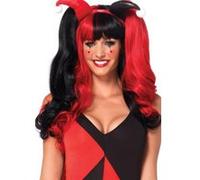 Perruque À Frange Rouge Et Noire Femme Taille Unique Rouge