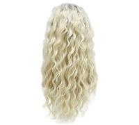 Perruque à longue blonde pour les femmes de la partie médiane longue perruque bouclée de la chaleur aux cheveux synthétiques résistants naturels, fibre, fibre pour une utilisation quotidien