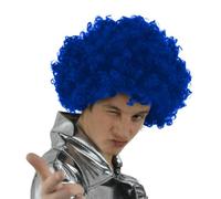 Perruque Afro Bleue Style années 70 ILOVEFANCYDRESS, Unisexe.