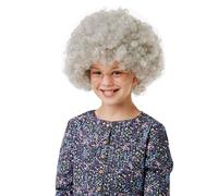 Perruque Afro Bouclée Grise Pour Enfant Et Grand-Mère Livre Histoire Déguisement