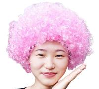 Perruque Afro, Costume de, robe de soirée, perruque de Clown farfelue et amusante, Fans de couleurs (One Size)