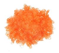 Perruque afro courte bouclée pour homme et femme - Cheveux synthétiques - Pour cosplay, fête d'anime, Noël, Halloween - Orange