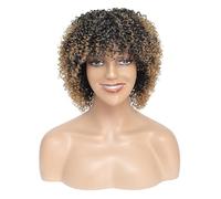 Perruque afro courte et bouclée - Pour femme noire - Perruque afro bouclée - Pour femme noire (T27)