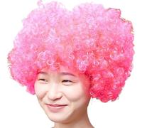 Perruque afro des années 70 - Pour fête, fête, discothèque, foxy, multicolore, énorme, funkky disco, clown, afro, pour carnaval (taille unique)
