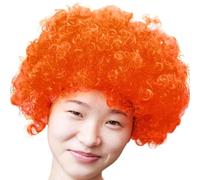 Perruque afro fluo pour adulte - Style funky disco Foxy - Multicolore - Géante - Funky Disco Clown - En cheveux synthétiques - Pour fête à thème ou carnaval - Accessoire pour costume de carnaval