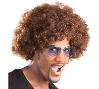 perruque afro groove cheveux bouclés brun adulte - boland 86014 Marron G