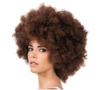 PERRUQUE AFRO JACKSON CHEVEUX CRÉPUS ACAJOU ADULTE Marron, Chocolat