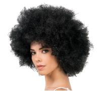 PERRUQUE AFRO JACKSON CHEVEUX CRÉPUS NOIR ADULTE