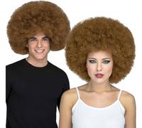 Perruque Afro Marron Extra Grande Multicolore