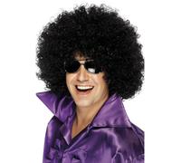 Perruque Afro Méga Énorme Noire Grande Bouclée Costume Chic Années 1970 Disco