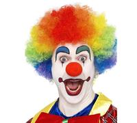 Perruque Afro Multicolore De Clown Fou En Robe Fantaisie Nouvelle Par Smiffys