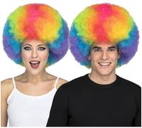Perruque Afro Multicouleur Extra Grande Multicolore