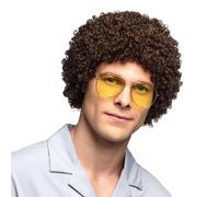 PERRUQUE AFRO RICARDO MARRON ADULTE