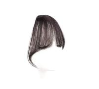Perruque Air Bangs for femmes avec front naturel, patch de cheveux invisible, visage rond, frange française, fausse frange Hair Extensions(Natural black)