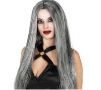 Perruque ALPEXE-186 chevelure longue gris en étuis
