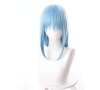 Perruque Anime Cosplay Rimuru Tempest, Tensei Shitara Slime Datta Ken Blue Longs Cheveux Raides Pour Halloween, Fête, Carnaval