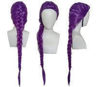 Perruque Anime Hunter, 85cm Perruque Violette Tressées Pour En-fants, Perruques De Cosplay Hunter, Perruques Déguisement Hunters, Coiffures De Chanteur Pop Accessoires De Cosplay D'Halloween