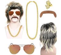 Perruque année 80/année 70/Mulet/Soirée Déguisée Année 80