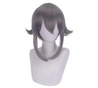 Perruque Arknights Cosplay Anime, Cheveux Courts Gris Pour Perruques De Fête D'halloween De Jeu De Rôle Rouge Projekt