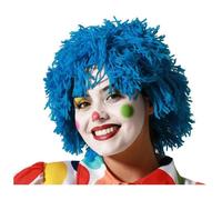 Perruque - ATOSA - Clown - Bleu - Adulte - Cheveux courts en fil de laine