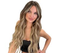 Perruque Aux Cheveux Bouclés - Perruque à Clips Invisibles 45cm | Pièce De Cheveux Réaliste | pour Femmes Dames Mères Étudiantes Travailleuses Événement Mariage Bureau