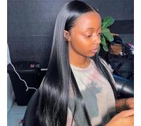 Perruque Avant En Dentelle Droite Pleine Dentelle Perruques De Cheveux Humains Pour Les Femmes Cheveux Humains 40 Pouces 13X4 Os Droite Cheveux Humains Hd Dentelle Frontale Perruque