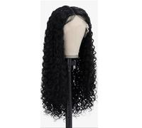 Perruque Avant En Dentelle Longue Lâche Bouclée Profonde Vague Perruque Synthétique Partie Médiane Résistante À La Chaleur Pour Les Femmes