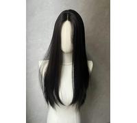 Perruque Avant En Dentelle Pour Femmes Avec Bandeau Complet, Frange Moelleuse À Raie Centrale, Perruque De Cheveux Raides Longs Et Bouclés