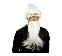 Perruque avec barbe My Other Me Fu Man Chu Blanc