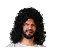 Perruque avec Cheveux Bouclés Noir