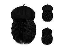 Perruque Avec Frange Chapeau Perruque Casquette de baseball perruque courte bou casquette de baseball synthétique cheveux perruque naturel chapeau noir perruques naturellement synthétique réglable