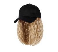 Perruque Avec Frange Chapeau Perruque Casquette de baseball perruque courte bou casquette de baseball synthétique cheveux perruque naturel chapeau noir perruques naturellement synthétique réglable