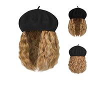 Perruque Avec Frange Chapeau Perruque Casquette de baseball perruque courte bouclée casquette de baseball synthétique cheveux perruque naturel chapeau noir perruques naturellement synthétique réglable