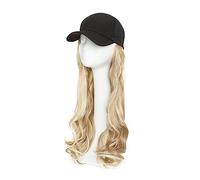 Perruque Avec Frange Chapeau Perruque Casquette de Baseball synthétique avec cheveux longs cheveux ondulés chapeau perruque Extensions de cheveux chapeau avec cheveux postiche naturelle for les femmes